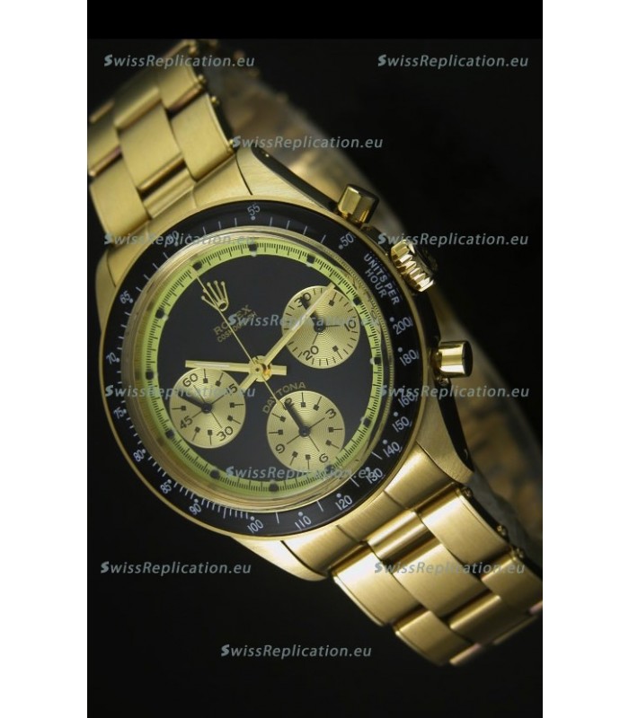 Rolex Daytona 6263 Cosmograph Black Dial in Gold Case