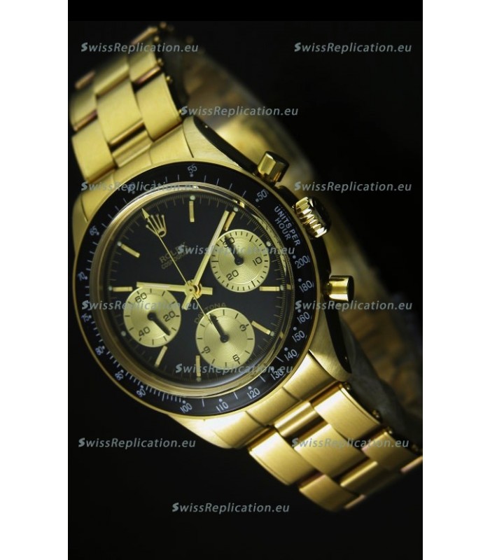Rolex Daytona 6263 Cosmograph Black Dial in Gold Case