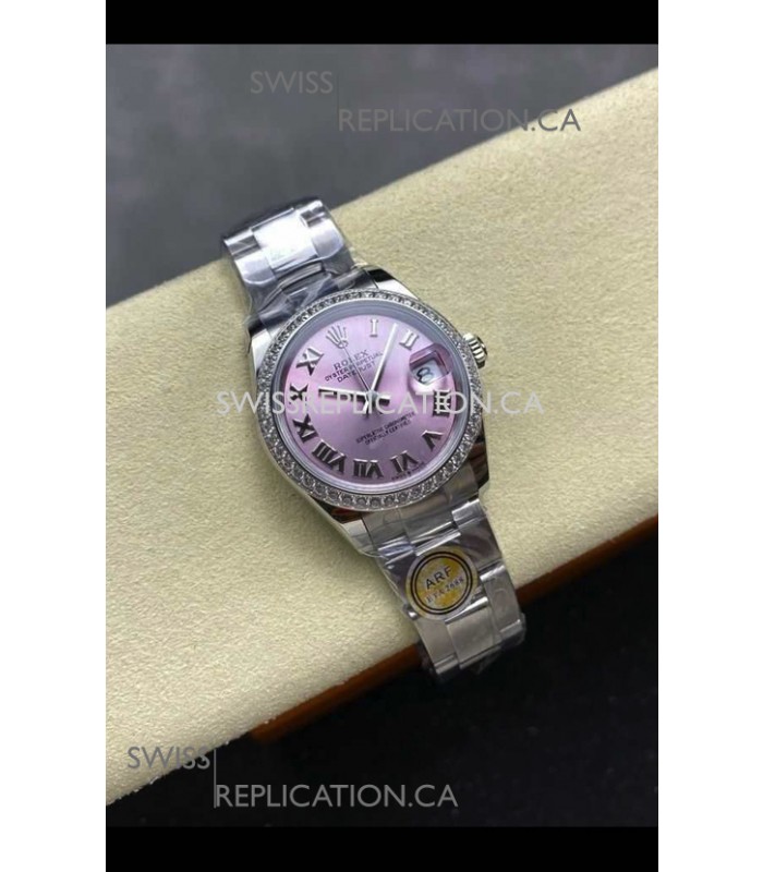 Rolex Super Clone Datejust 31MM Pink Roman Dial Oyster Super Clone Watch