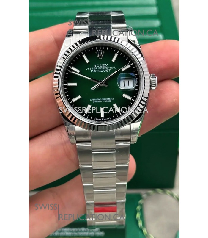 Rolex Datejust 126234 Ombre Green Dial Oyster Super Clone Watch 41MM