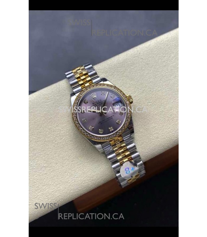 Rolex Super Clone Datejust 31MM Pink Dial Yellow Gold Super Clone Watch 