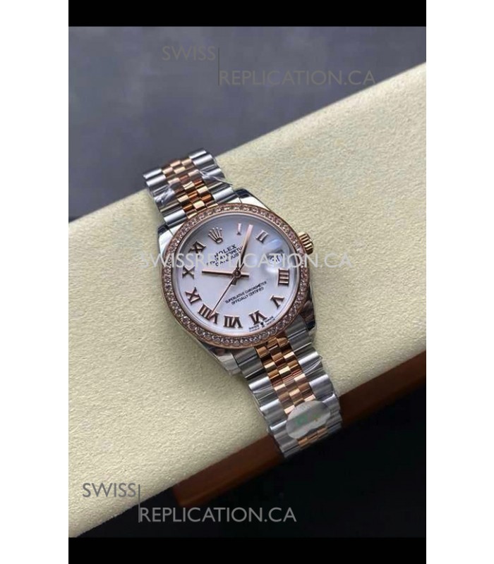 Rolex Super Clone Datejust 31MM White Dial Yellow Gold Super Clone Watch 