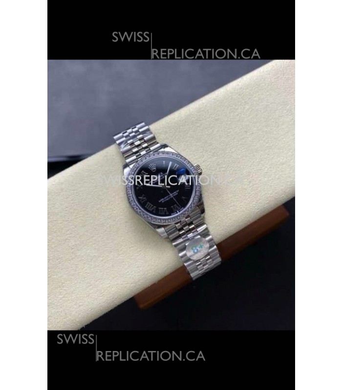 Rolex Super Clone Datejust 31MM Black Dial Steel Case Super Clone Watch 