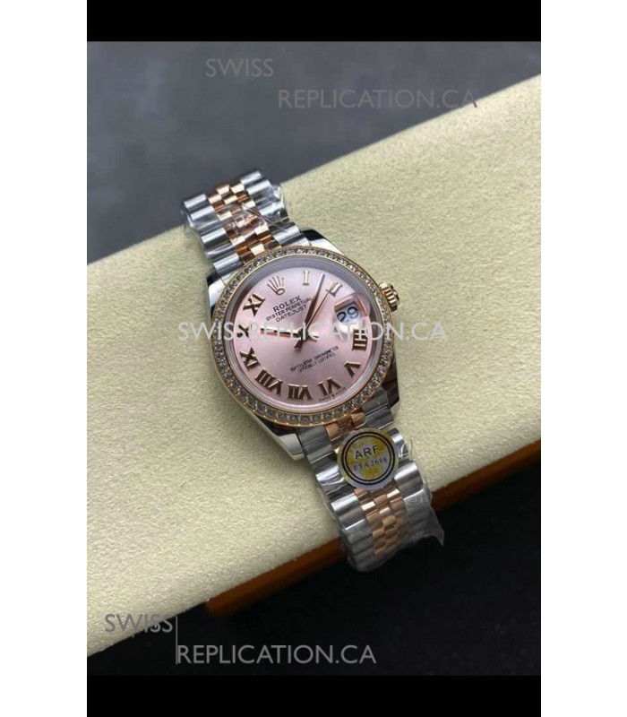 Rolex Super Clone Datejust 31MM Pink Dial Rose Gold Super Clone Watch 