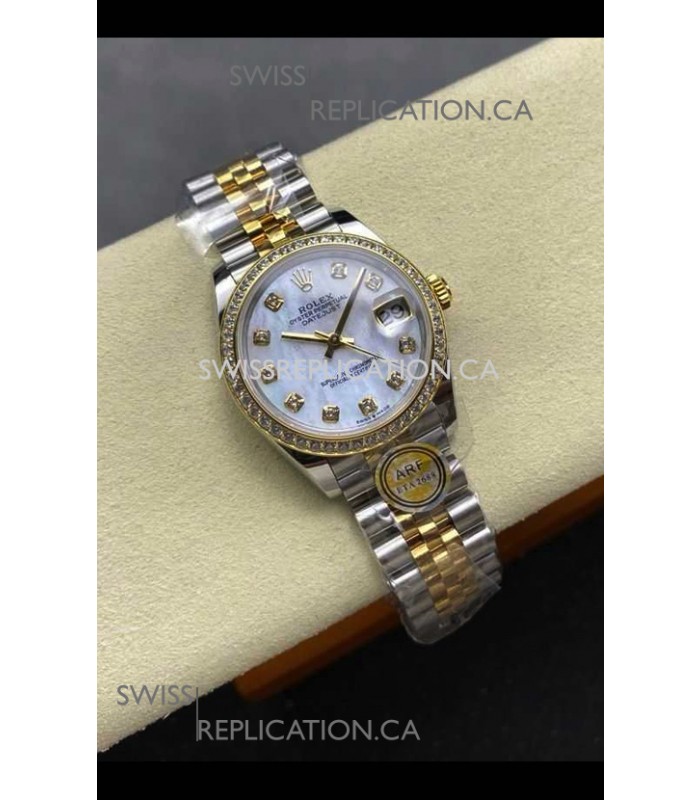 Rolex Super Clone Datejust 31MM Pearl Dial Yellow Gold Super Clone Watch 
