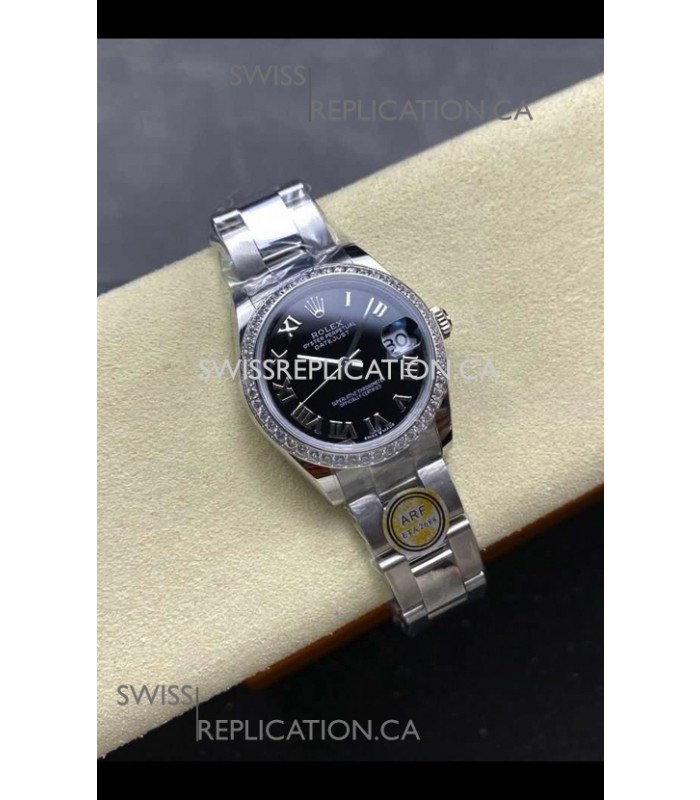 Rolex Super Clone Datejust 31MM Black Roman Dial Super Clone Watch