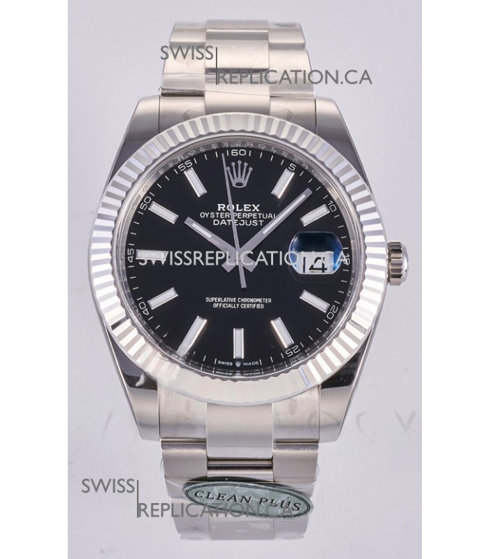 Datejust Super Clone 126334 Black Dial 41MM FREE SPRUNG MVMNT 3235 Watch 
