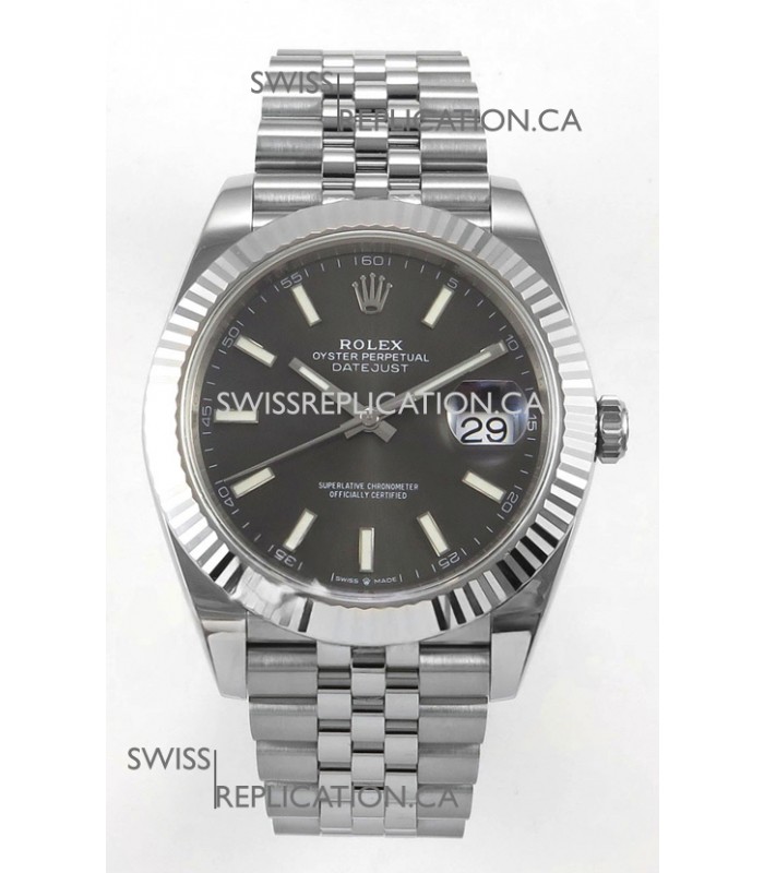 Datejust Super Clone 126334 Grey Dial 41MM FREE SPRUNG MVMNT 3235 Watch 