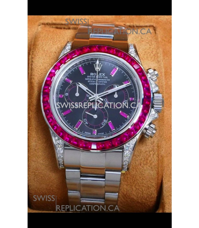 Rolex Daytona 126599 White Gold Red Dial Super Clone Watch 