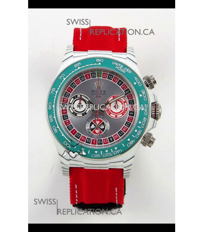 Rolex Daytona DiW Lucky Player CarboQuartz Super Clone Watch 