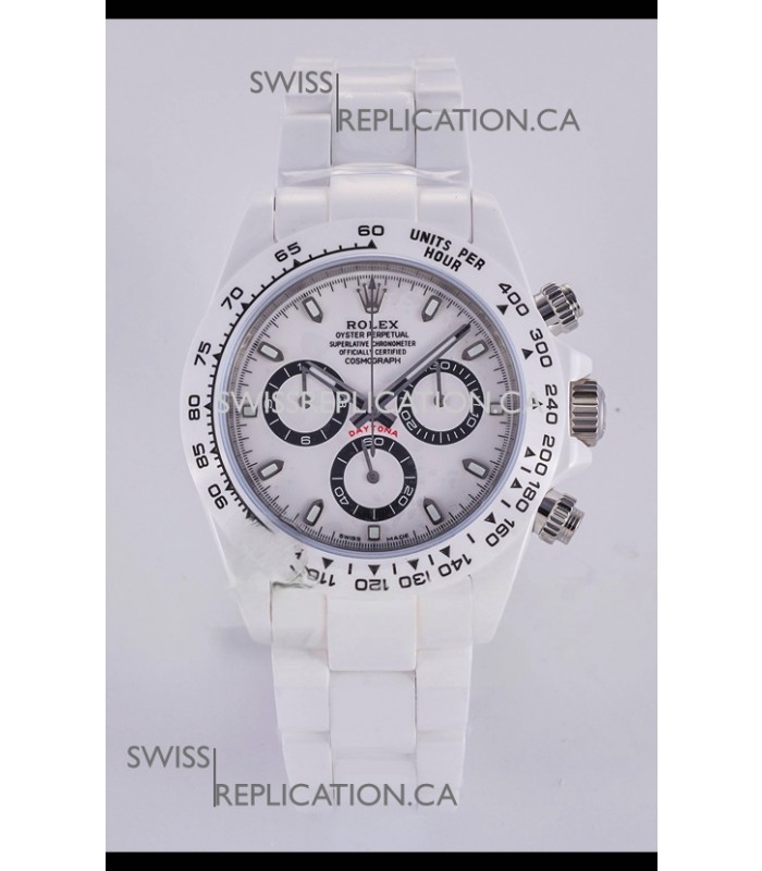 Rolex Daytona AET White Ceramic 4130 Movment Super Clone Watch 