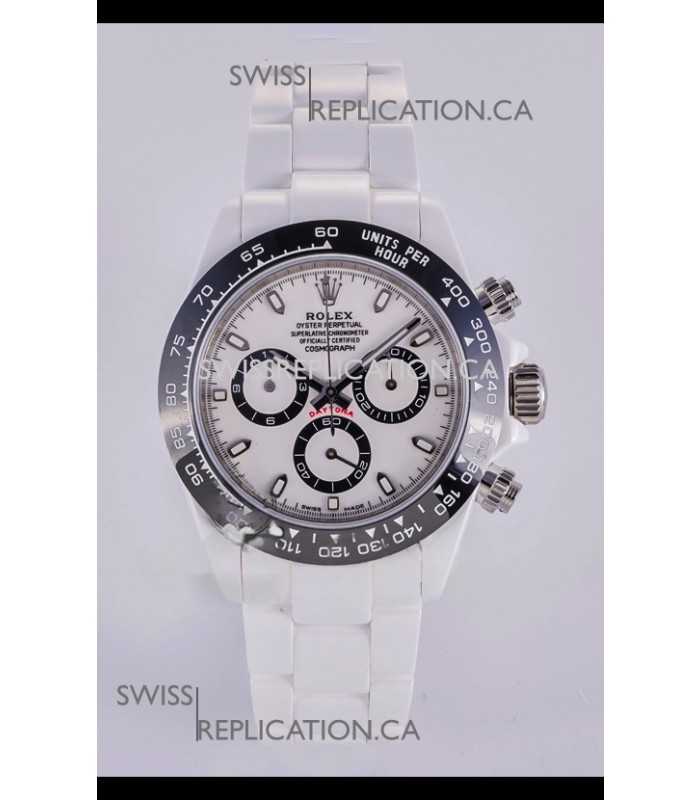Rolex Daytona AET White Ceramic 4130 Movment Super Clone Watch 