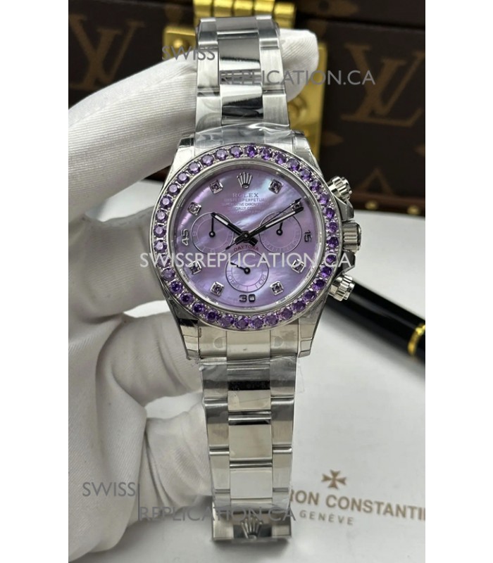 Rolex Daytona Super Purple Pearl Pearl 4131 Movement Super Clone Watch 