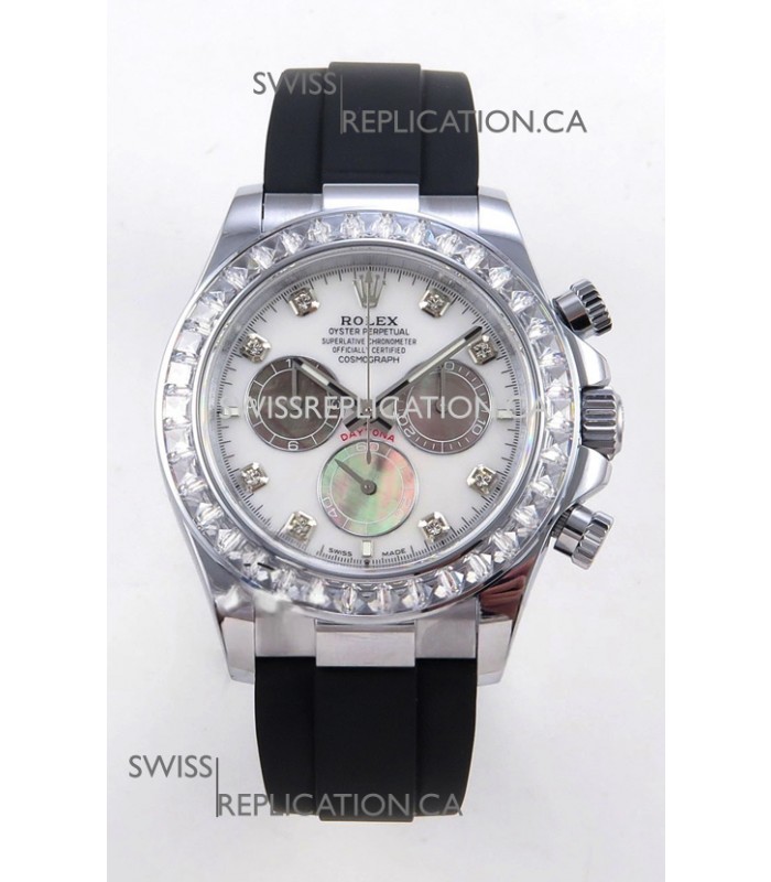 Rolex Daytona 126539TBR FREE SPRUNG MVMNT White Pearl Dial Super Clone Watch 