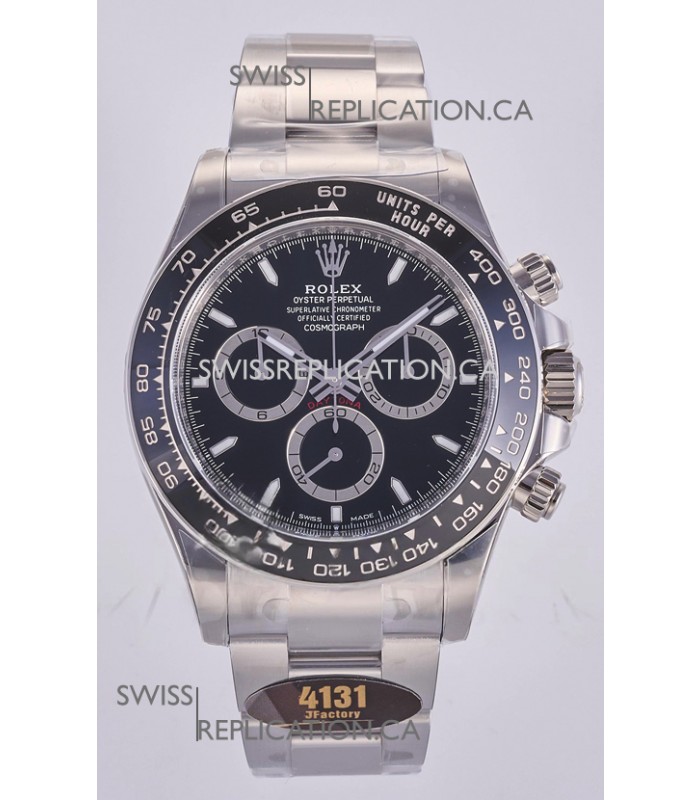 Rolex Daytona 126500 Black Dial Stick Markers FREE SPRUNG MVMT Super Clone Watch 