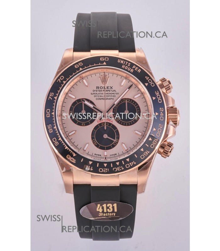 Rolex Daytona 126515 Rose Gold Dial Stick Markers FREE SPRUNG MVMT Super Clone Watch 