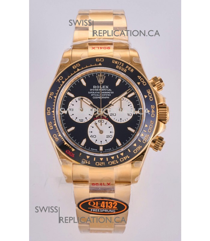 Rolex Daytona 126528 Le Mans Yellow Gold FREE SPRUNG MVMT Super Clone Watch 