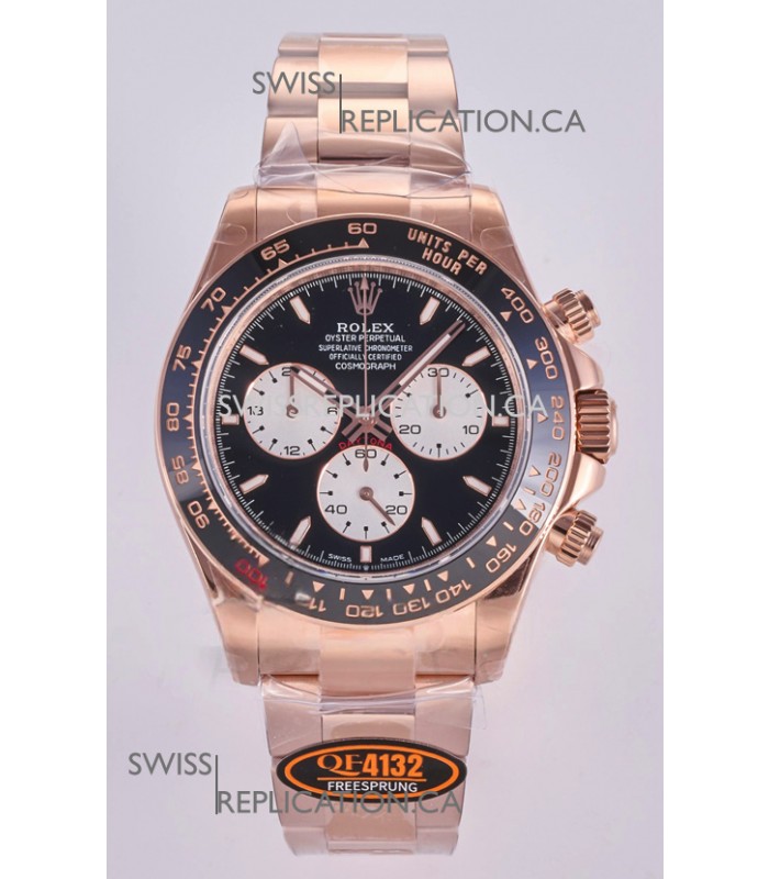 Rolex Daytona 126525 Le Mans Rose Gold FREE SPRUNG MVMT Super Clone Watch 