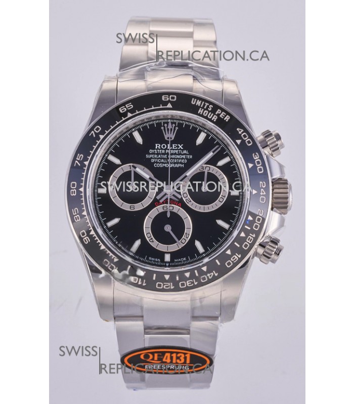 Rolex Daytona 126500 Black Dial Stick Markers FREE SPRUNG MVMT Super Clone Watch 