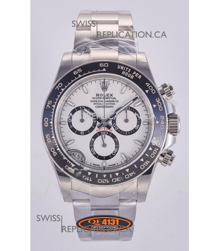 Rolex Daytona 126500 White Dial Stick Markers FREE SPRUNG MVMT Super Clone Watch 