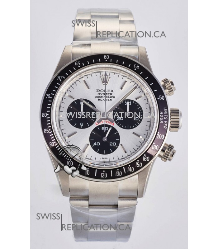 Rolex Daytona Paul Newman Steel Dial Custom Modded 4130 Mvnt Swiss Replica