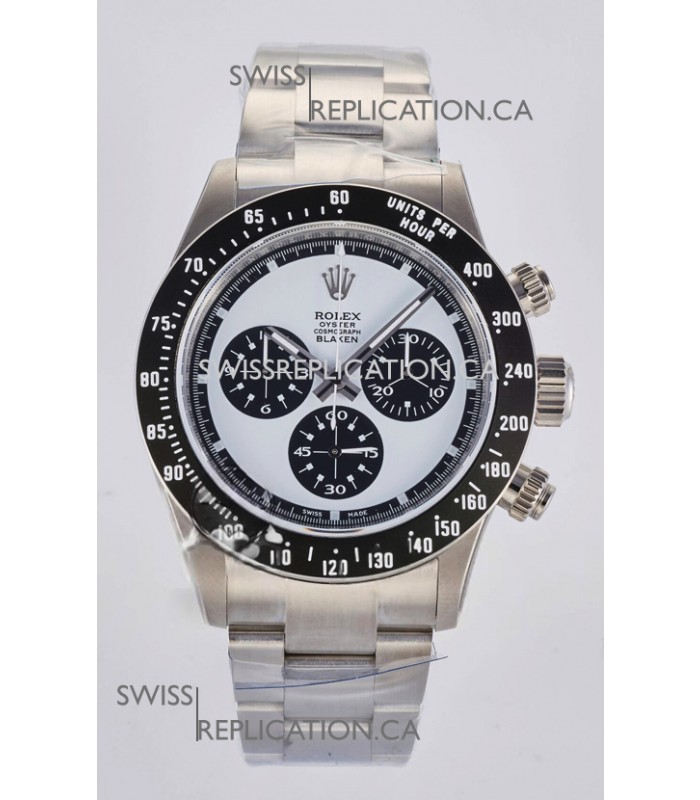 Rolex Daytona Paul Newman Blaken Blue Dial Custom Modded 4130 Mvnt Swiss Replica