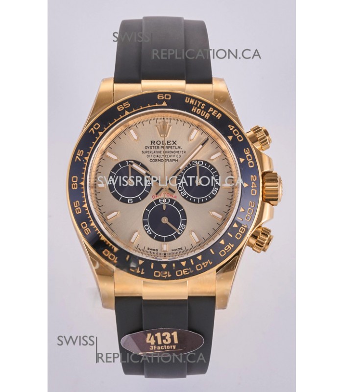 Rolex Daytona 126518 Gold Dial FREE SPRUNG MVMT Super Clone Watch 
