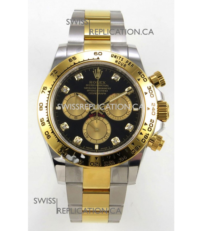 Rolex Daytona 126503 Two Tone Black Dial FREE SPRUNG MVMT Super Clone Watch 