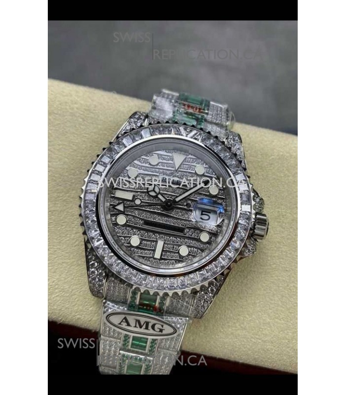 Rolex GMT Masters II Iced Out Dial and Casing Super Clone Watch
