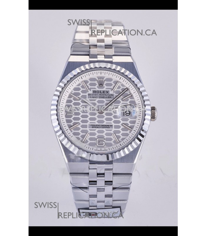 Rolex Land-Dweller 127336 Steel Honeycomb Dial 40MM Super Clone Watch 
