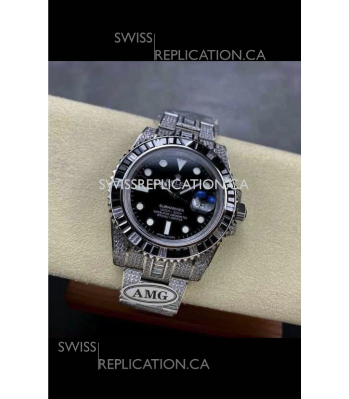 Rolex Submariner 116610 Iced Out Edition 15 Swiss Replica Watch 