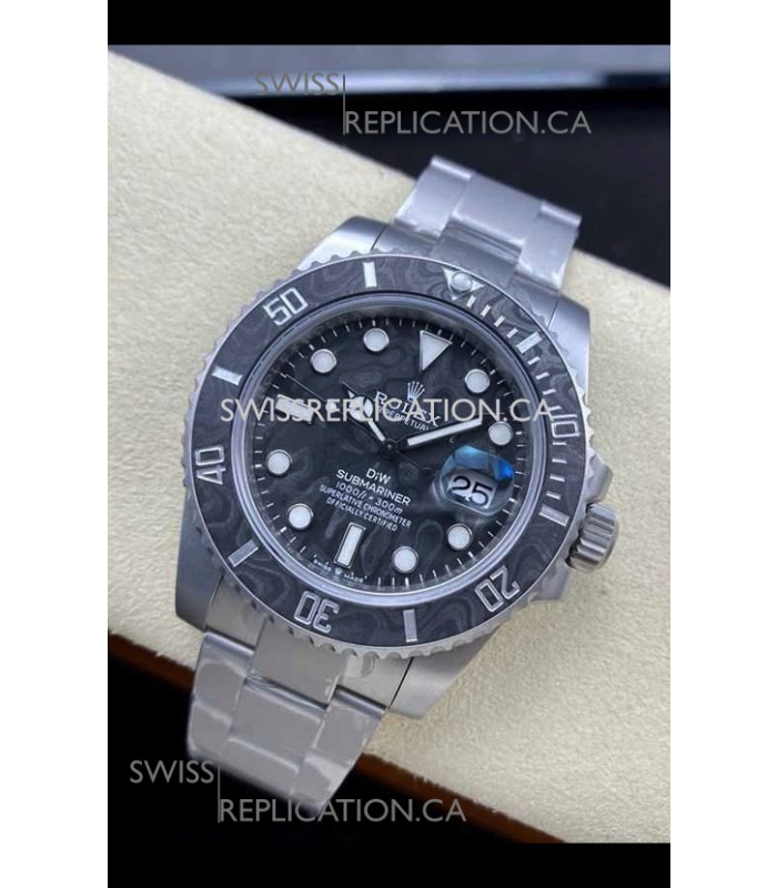 Rolex Submariner DiW Sandblasted Carbon Fiber Bezel/Dial FREE SPRUNG MVMNT Super Clone