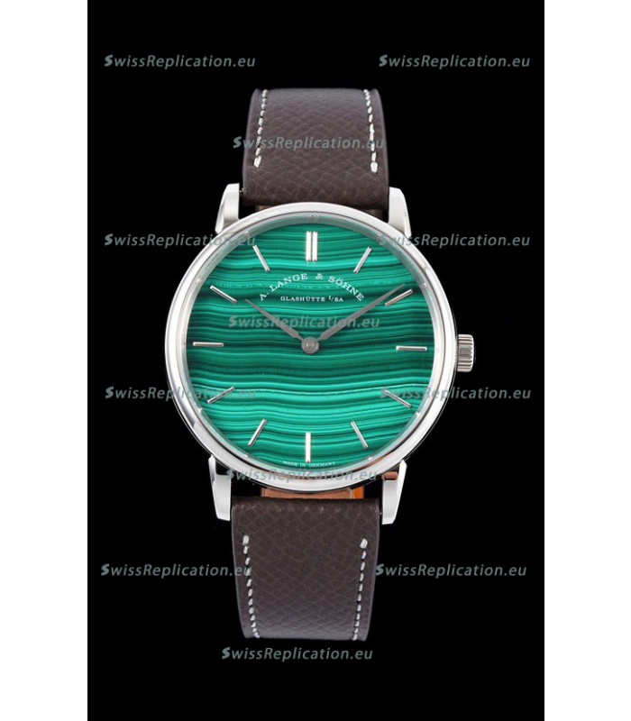 A.Lange & Sohne Saxonia Thin Swiss Replica Watch Steel Case Green Dial