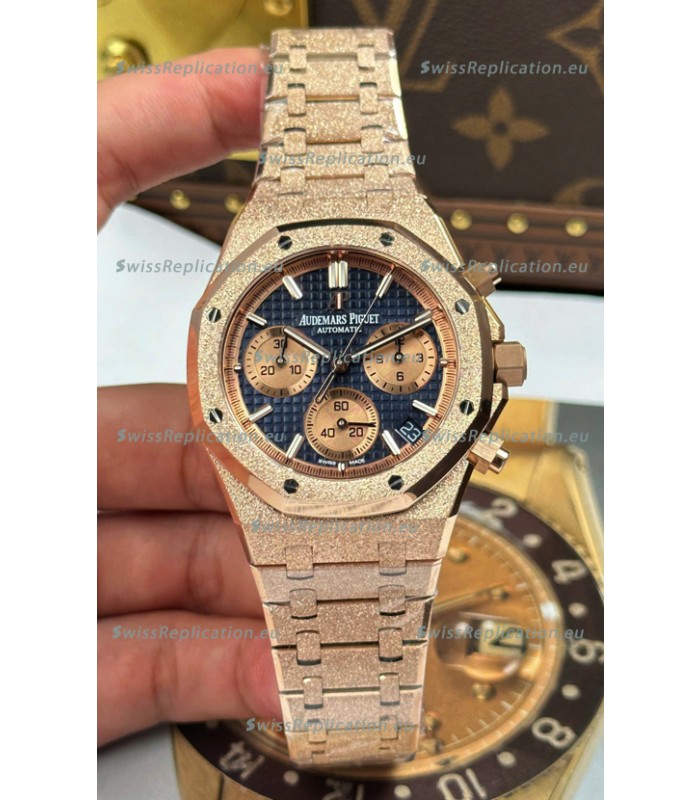 Audemars Piguet Royal Oak Chronograph 26240BA Frosted Rose Gold Super Clone Watch 