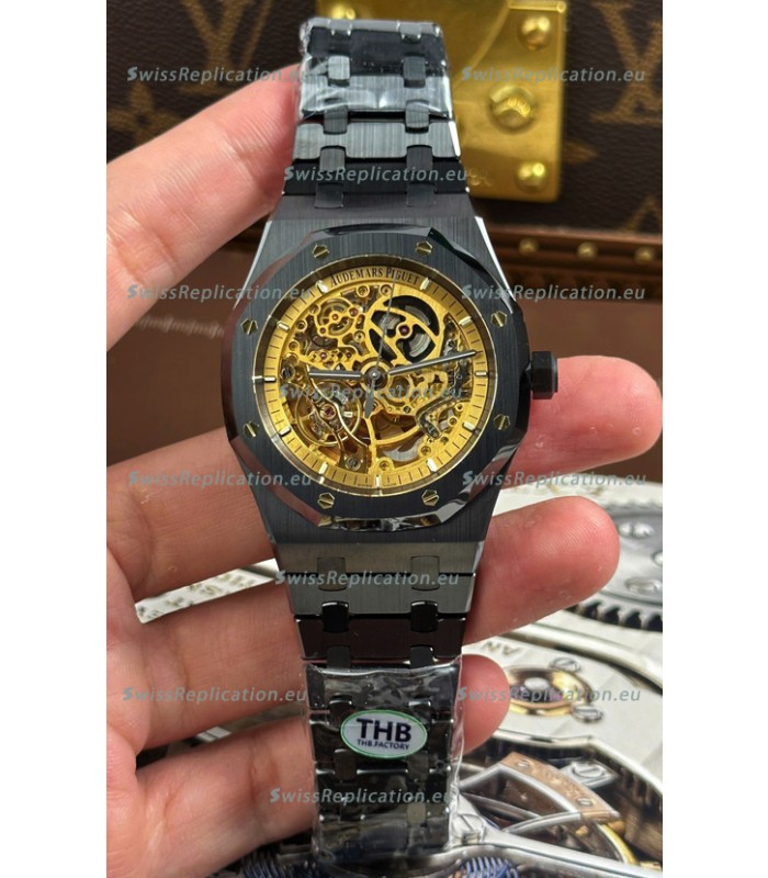 Audemars Piguet Royal Oak Super Clone Openworked Black Ceramic Watch 
