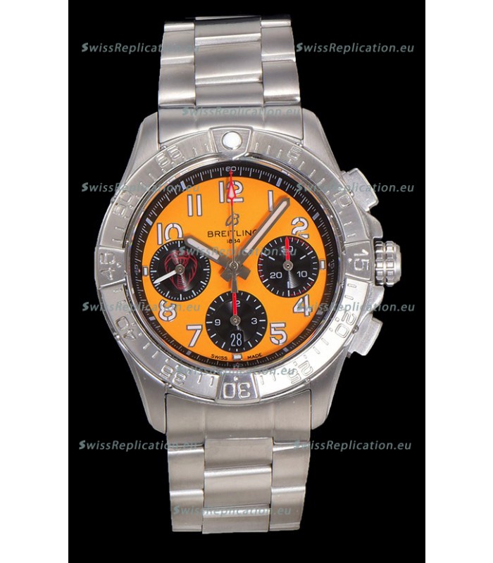 Breitling Super Clone Super Avenger B01 Chronograph Yellow Dial Watch 