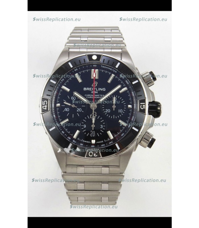 Breitling Chronomat Super Clone B01 42 Edition Swiss 904L Steel Watch Black Dial 
