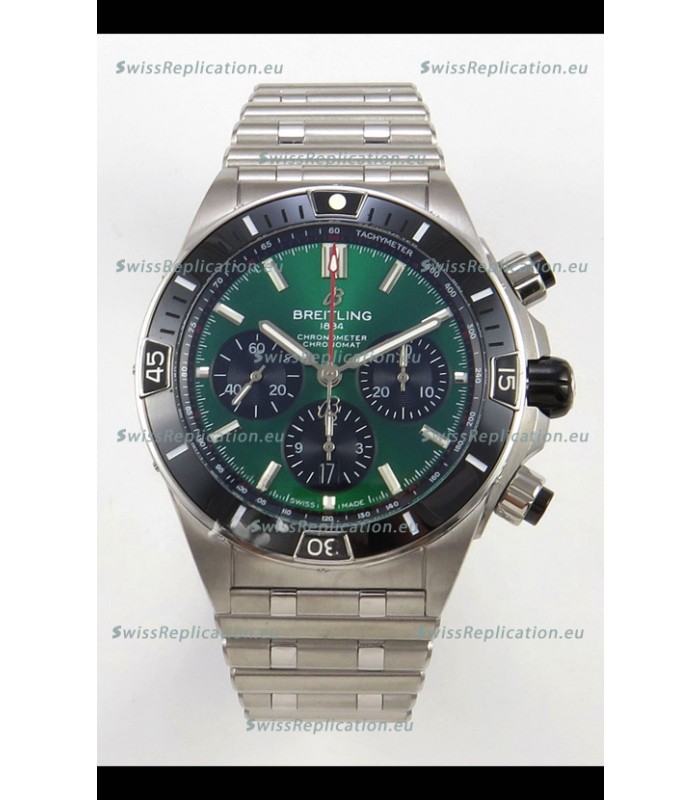 Breitling Chronomat Super Clone B01 42 Edition Swiss 904L Steel Watch Green Dial