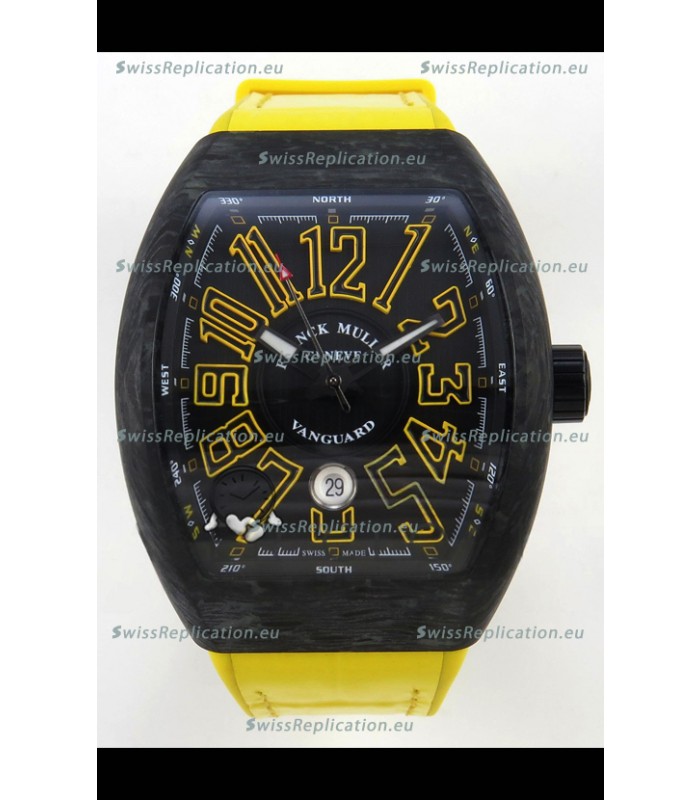 Franck Muller Super Clone Vanguard V45 Racing Carbon Watch in Nylon Strap