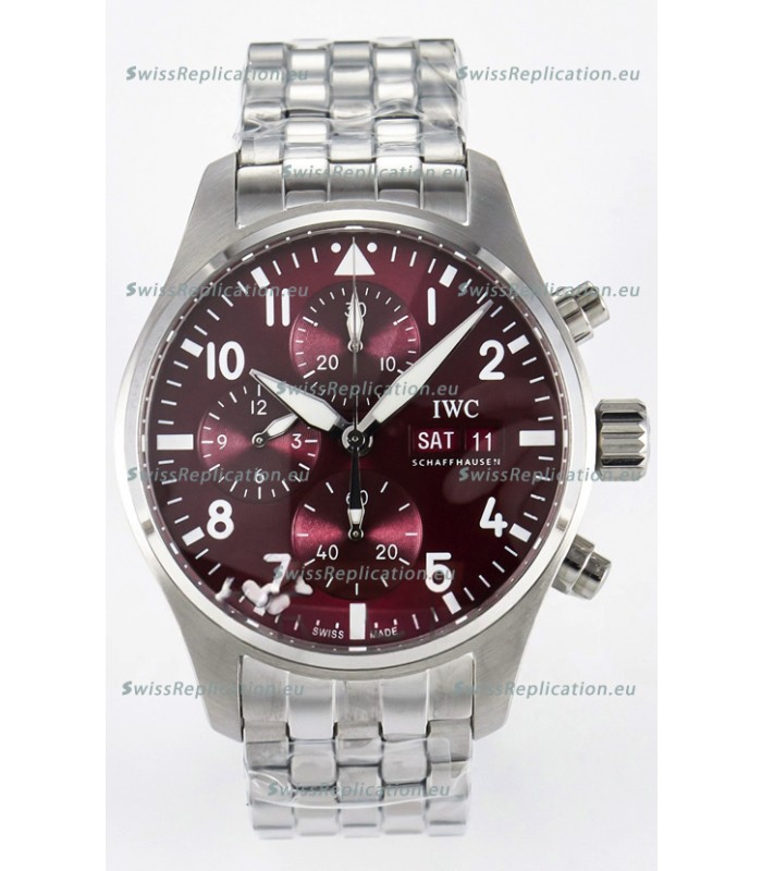 IWC Super Clone Pilot Chronograph Edition Red Dial Swiss Replica Watch 