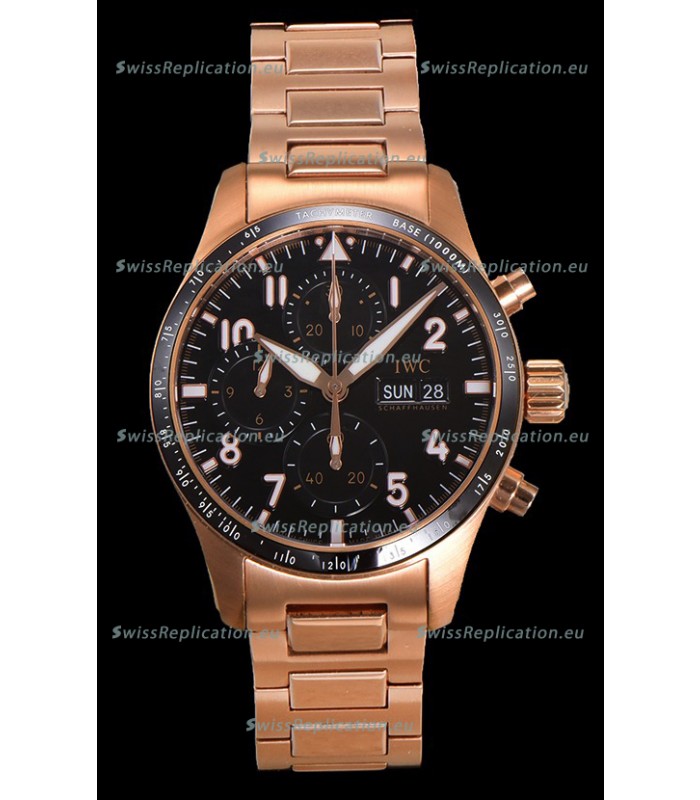 IWC Pilot's IW388306 Super Clone Chronograph 41 Mercedes-AMG Pertonas F1 Rose Gold Watch 