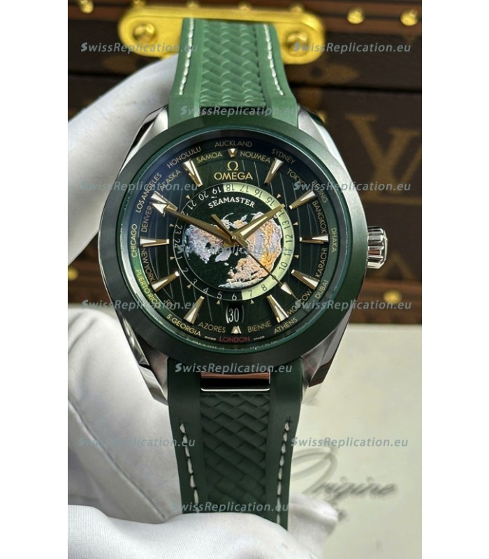 Omega Seamaster Aqua Terra 150M Worldtime Rubber Strap Swiss Replica Watch