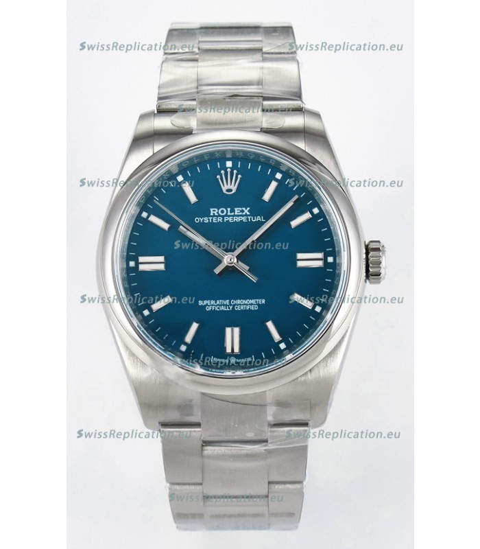 Rolex Oyster Perpetual Super Clone REF#126000 36MM Blue Dial Swiss Replica