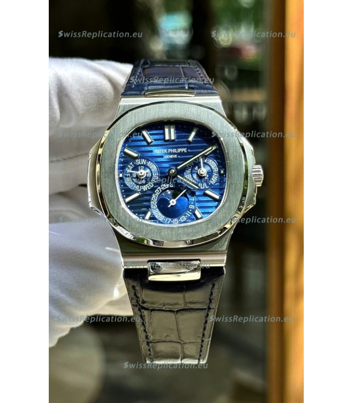 Patek Philippe Nautilus 5740 Perpetual Calendar Stainless Steel Purple Dial Swiss Replica Watch