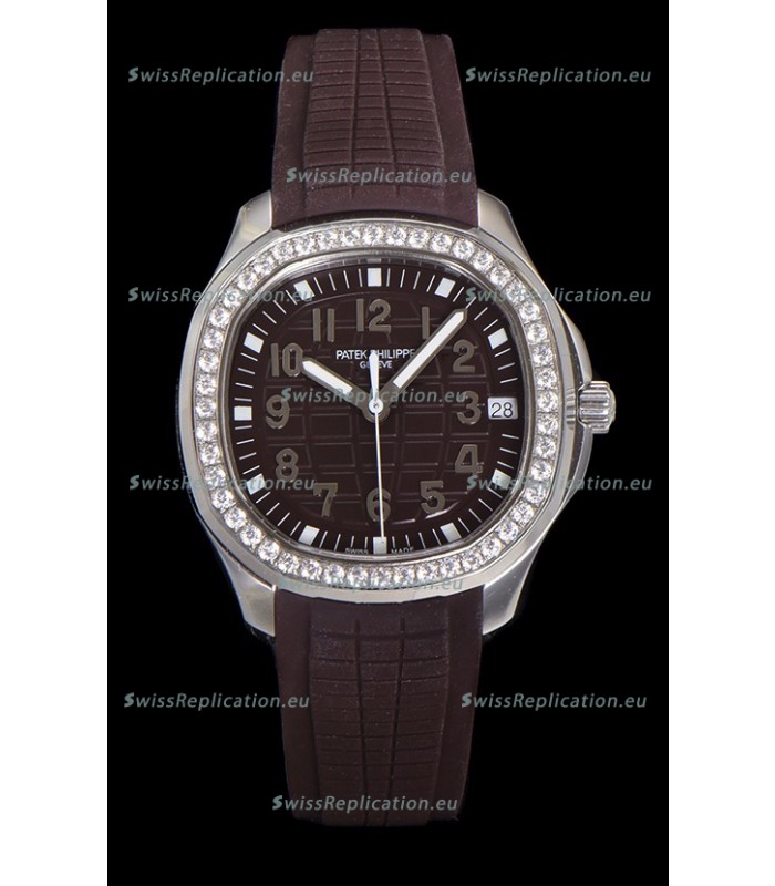Patek Philippe Super Clone Aquanaut Stainless Steel Brown Dial 38.5MM Watch 