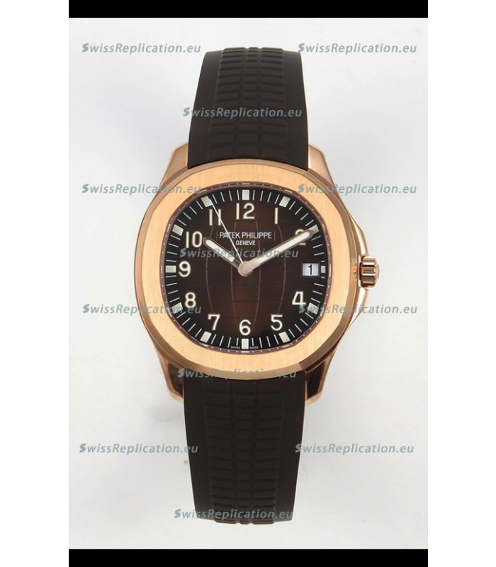 Patek Philippe Super Clone Aquanaut 5167 904L Rose Gold Brown Dial Watch 