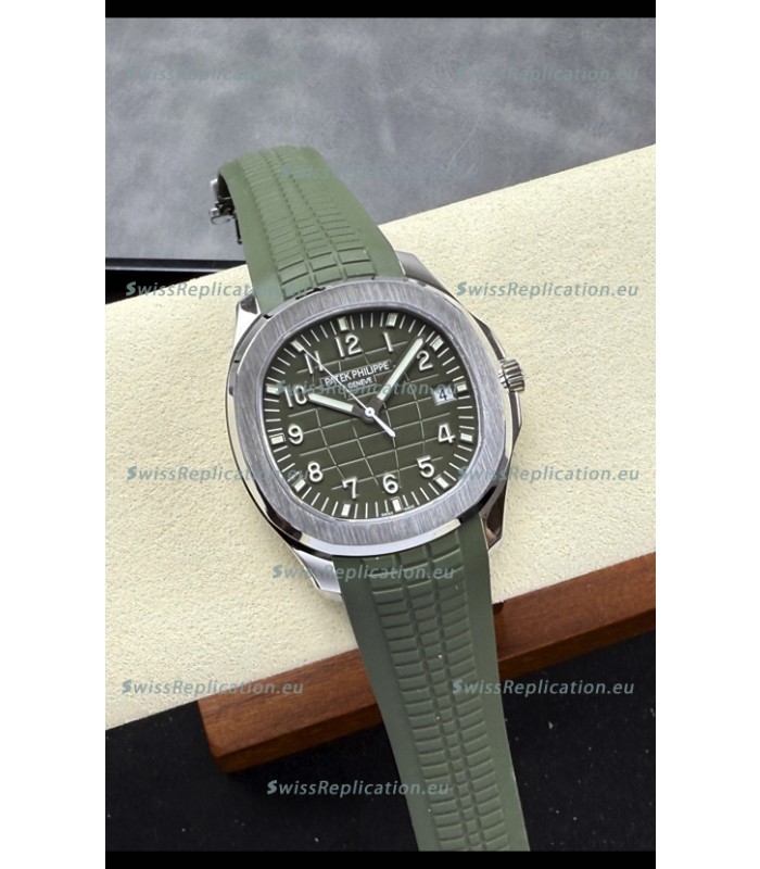Patek Philippe Aquanaut Super Clone 5168G Green Dial 904L Steel Replica Watch 