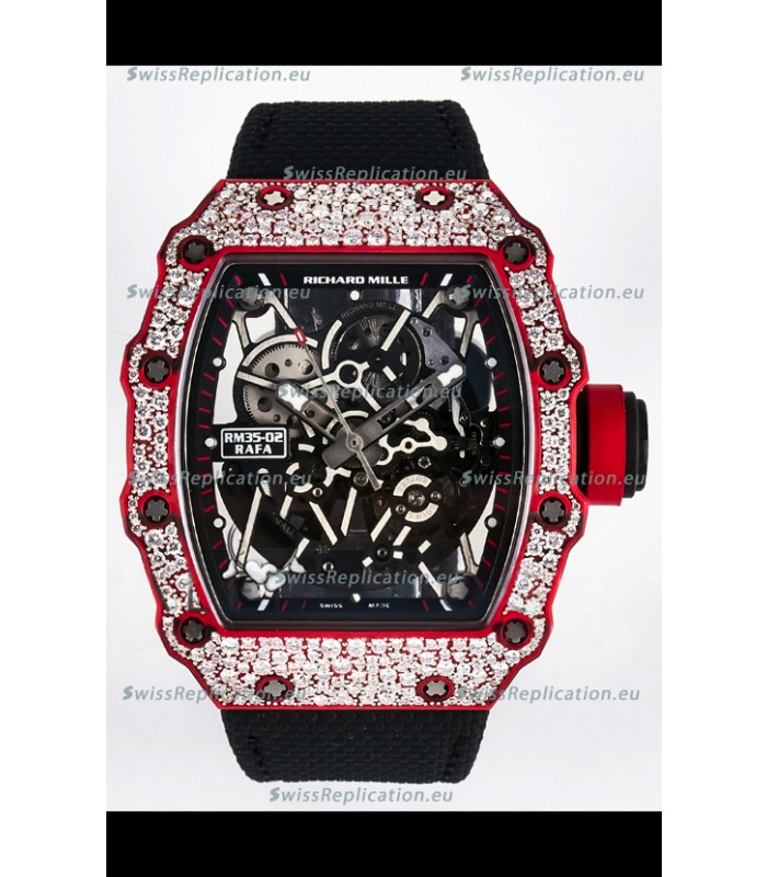 Richard Mille 035-02 Red NTPT Real Vaucher Movement Super Clone Watch 