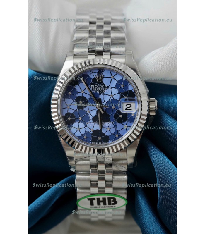 Rolex Datejust Cal.3235 Movement Super Clone Stainless Steel 31MM Motif Dial Watch 
