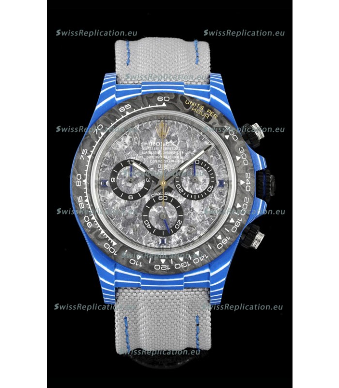 Rolex Daytona DiW Piece Unique Blue Dial Edition Watch - Lightweight Forged Cabon Casing
